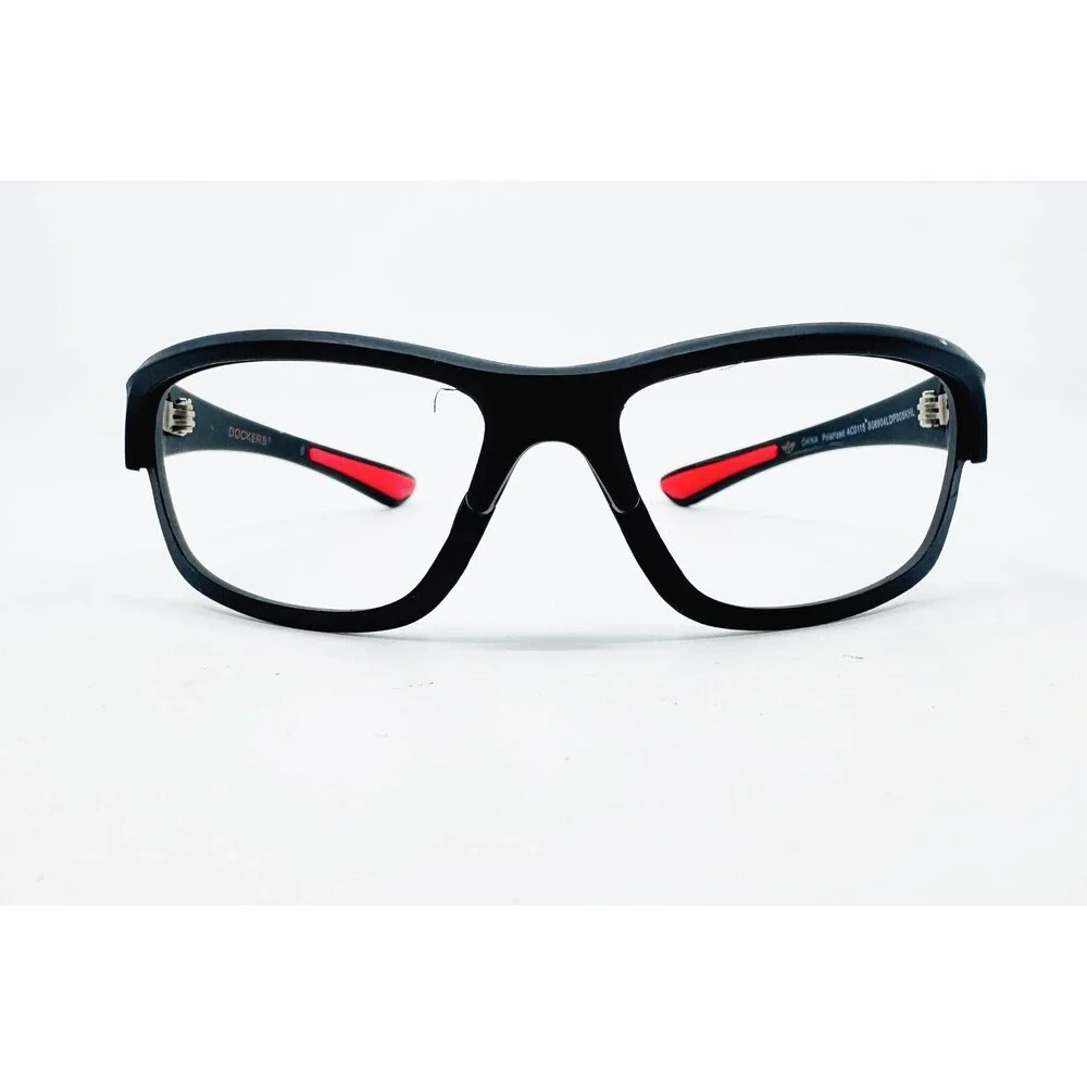 Dockers Sunglasses Mens Black Polarized AC0115 Sport Wrap Frames OSFA